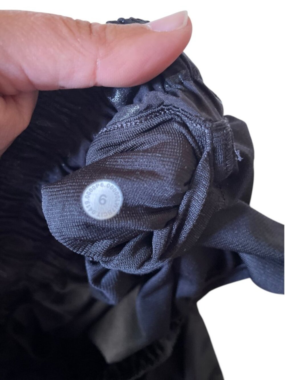 Lululemon Black Hotty Hot Shorts foil manifesto 4" Low Rise Running Gear RARE - Picture 8 of 11